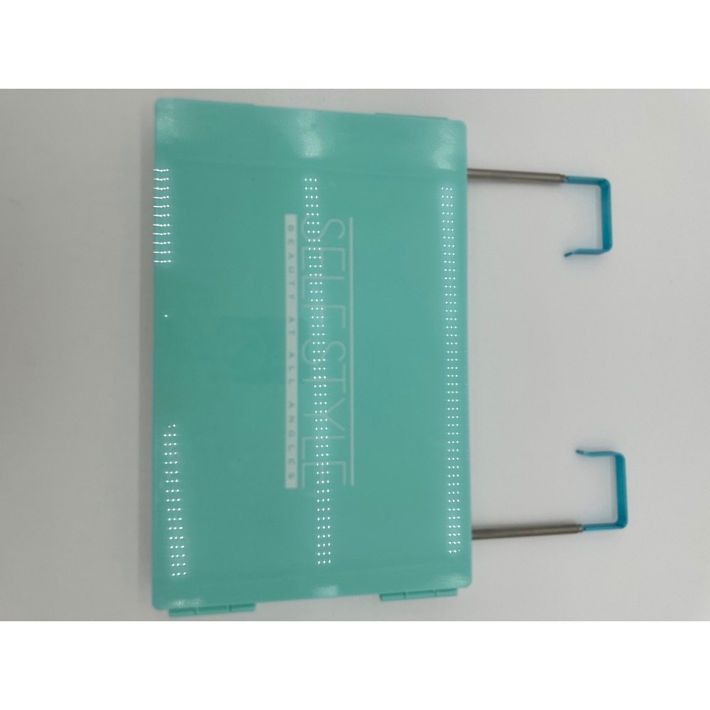 Self Style 3-Way Trifold Mirror Unisex Hanging 360 Haircut Grooming Teal OS